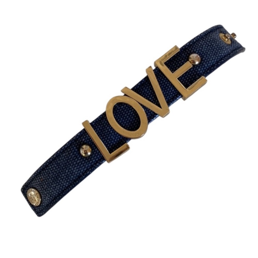 BCBGeneration Blue and Gold LOVE Bracelet